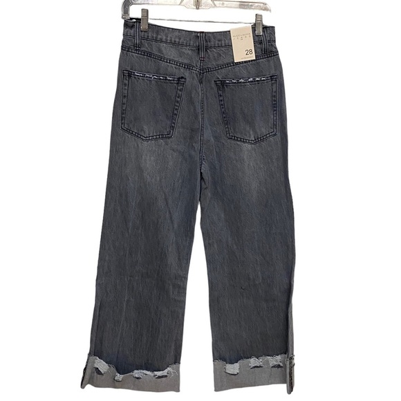 NEW Alice + Olivia Amazing Distressed High Waist Raw Cuffed Boyfriend Jeans - Picture 6 of 8